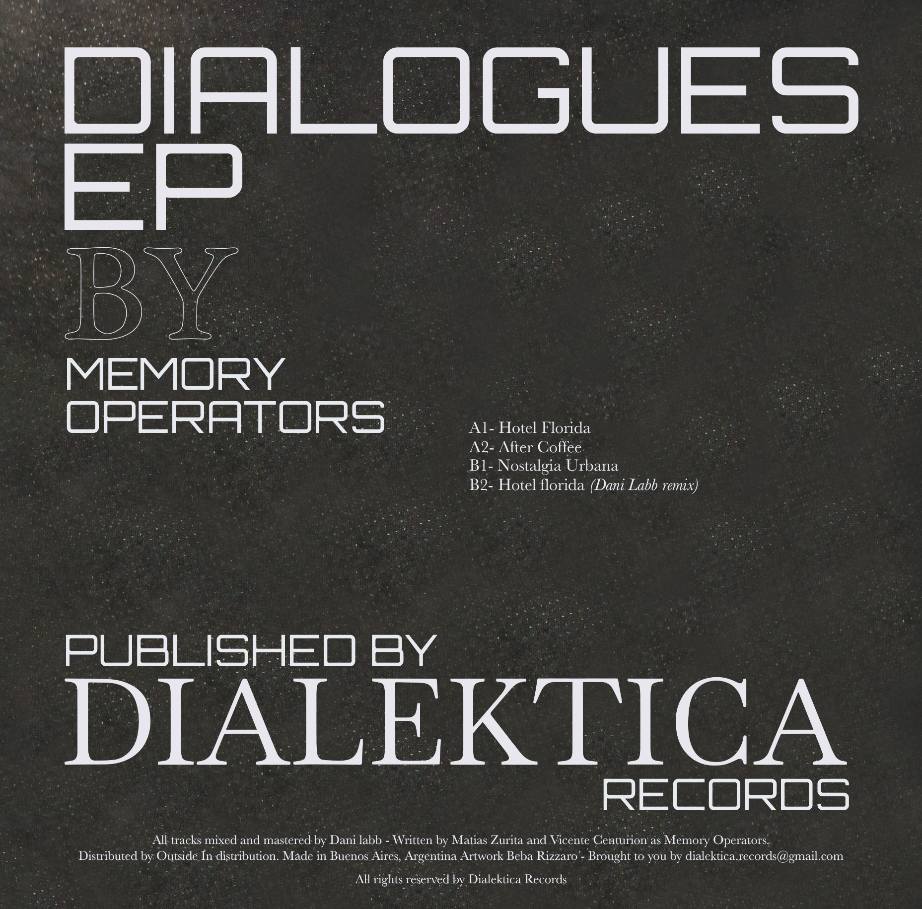 Back Cover - DIAL001 Memory Operators